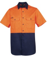 Unisex JB's S/S Hi Vis Shirt  | RV-6HWSS-LHB E1638 ALL BLACK TEXT 