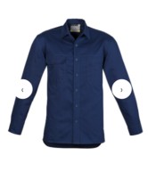 Mens Lightweight Tradie L/S Shirt  | RV-ZW121-LHB E1634 (with text  colour changes) 