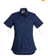 Womens Lightweight Tradie S/S Shirt  | RV-ZWL120-LHB E1634 (with text  colour changes) 